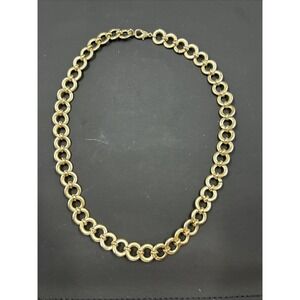 Vintage Goldtone‎ Chunky Link Necklace Elegant Dressy Night Out